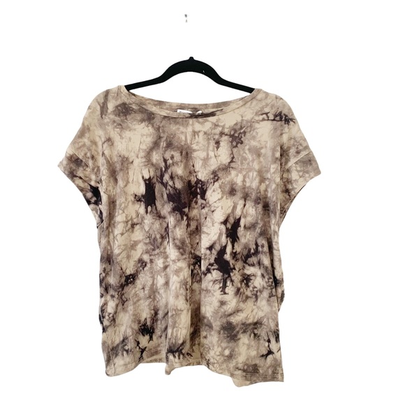 Mission DโAmelie Brown Patterned Classic Cap Sleeve T-shirt - Picture 6 of 6